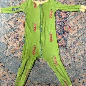 Green Giraffe Print Onesie